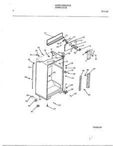 Refrigerator Page 5 Diagram and Parts List for FPWW21TIR  Frigidaire Refrigerator