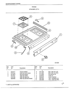 Range Page 2 Diagram and Parts List for 2869A  Frigidaire Range