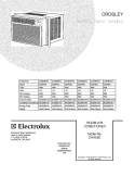COVER Diagram and Parts List for CAHE8ER13  Crosley Air Conditioner