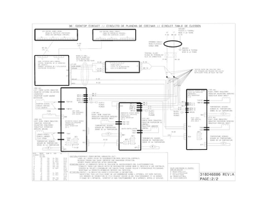 Wiring Diagram Diagram and Parts List for EW36IC60LB1  Electrolux Cooktop