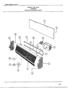 Control Housing And Parts Diagram and Parts List for 6307B  Frigidaire Washer