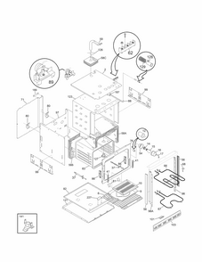 Body Diagram and Parts List for 79040452800  Kenmore Wall Oven