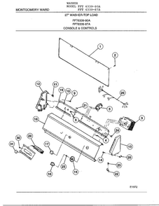Console And Controls Diagram and Parts List for 6339A  Frigidaire Washer