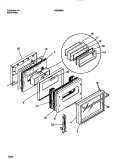DOOR Diagram and Parts List for REG38BNW4  Frigidaire Range