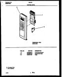 CONTROL PANEL Diagram and Parts List for 56-5472-10-04  Tappan Microwave