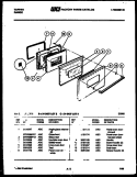 DOOR PARTS Diagram and Parts List for 31-3437-66-03  Tappan Range