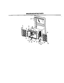 WINDOW MOUNTING PARTS Diagram and Parts List for FAS224J2A1  Frigidaire Air Conditioner