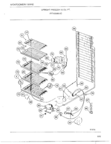 Upright Freezer 10 Cubic Feet Page 5 Diagram and Parts List for 40849-0C  Frigidaire Freezer