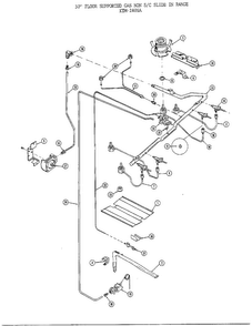 30" Floor/burner Diagram and Parts List for 2409A  Frigidaire Range