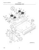 TOP/DRAWER/SMALL DOOR Diagram and Parts List for FEF450BWG  Frigidaire Range