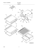 SHELVES Diagram and Parts List for WRT15MG4BW1  Westinghouse Refrigerator