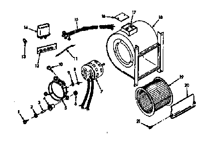 H-q blower assembly Diagram and Parts List for 867769211  Frigidaire Furnace