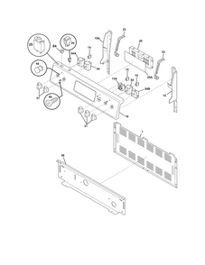Backguard Diagram and Parts List for CFEF3050LSM  Frigidaire Range