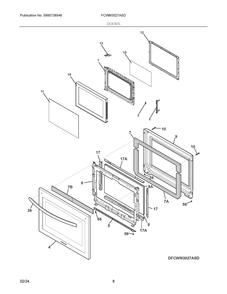 Doors Diagram and Parts List for FCWM3027ASD  Frigidaire Microwave Oven Combo