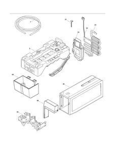 Ice Maker Diagram and Parts List for EI23BC56IWD  Electrolux Refrigerator