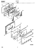 DOOR Diagram and Parts List for FED367CCBA  Frigidaire Wall Oven