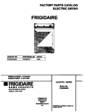 COVER Diagram and Parts List for FDEB55RGS0  Frigidaire Dryer