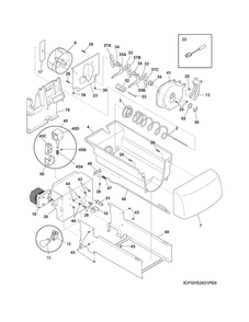 Ice Container Diagram and Parts List for FGHC2331PF8  Frigidaire Refrigerator