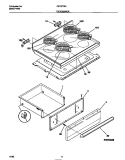 TOP / DRAWER Diagram and Parts List for FEF377BADD  Frigidaire Range