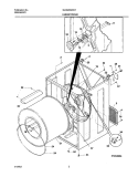 DRY CAB, HEATER Diagram and Parts List for GLGQ332AS1  Frigidaire Dryer