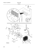SYSTEM Diagram and Parts List for KRS221LGW0  Kelvinator Refrigerator