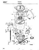 MOTOR / TUB Diagram and Parts List for WWX223RBW3  Frigidaire Washer