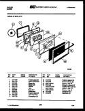 DOOR PARTS Diagram and Parts List for 31-3978-23-05  Tappan Range
