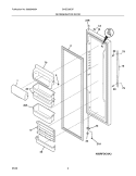 REFRIGERATOR DOOR Diagram and Parts List for GHSC39EJPW2  Frigidaire Refrigerator