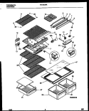 SHELVES AND SUPPORTS Diagram and Parts List for FRT18DRAW0  Frigidaire Refrigerator