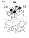 TOP / DRAWER Diagram and Parts List for MEF303PCWB  Tappan Range