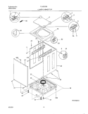 WSHR CAB, TOP Diagram and Parts List for FLXG52RBT8  Frigidaire Washer Dryer Combo