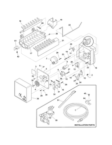 Ice Maker Diagram and Parts List for 25373211016  Kenmore Refrigerator