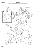 BURNER Diagram and Parts List for MGF354BFDC  Frigidaire Range