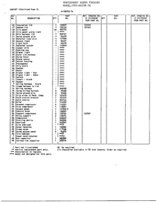 Freezer Cabinet Assembly Page 3 Diagram and Parts List for 89258-7A  Frigidaire Freezer