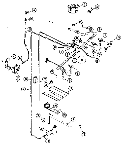 Burner Section Diagram and Parts List for 30-3348-01  Tappan Range