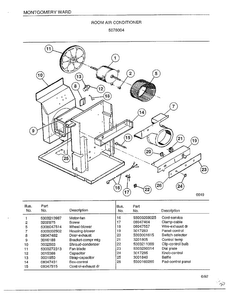 Room Air Conditioner Page 2 Diagram and Parts List for 5078004  Frigidaire Air Conditioner