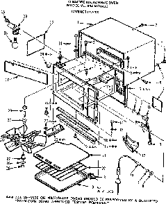 Cabinet Parts Diagram and Parts List for 5648878420  Kenmore Microwave
