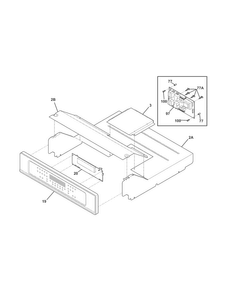 Control Panel Diagram and Parts List for FGET2745KFB  Frigidaire Wall Oven