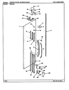 Frigidaire M05b 1 Diagram and Parts List for M05B V2 Frigidaire Freezer