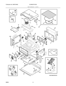 Microwave Oven Diagram and Parts List for GCWM2767ADG  Frigidaire Microwave Oven Combo