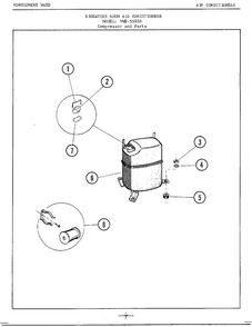 Compressor Diagram and Parts List for 5565B  Frigidaire Air Conditioner