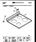 COOKTOP PARTS Diagram and Parts List for RS34BFL1  Frigidaire Range