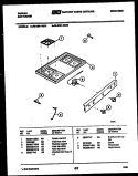 COOKTOP PARTS Diagram and Parts List for 30-2551-23-01  Tappan Range