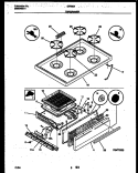 COOKTOP AND BROILER DRAWER PARTS Diagram and Parts List for GF600ND9  Frigidaire Range