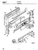 BACKGUARD Diagram and Parts List for FGF378WCCG  Frigidaire Range