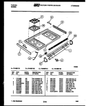 COOKTOP PARTS Diagram and Parts List for 76-4667-00-02  Tappan Microwave Oven Combo