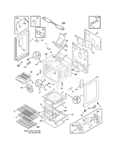 Body Diagram and Parts List for CGGF3032MWC  Frigidaire Range