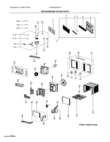Spares Diagram and Parts List for FHWH082WA10  Electrolux Air Conditioner
