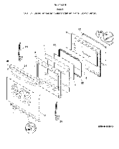 Door Diagram and Parts List for 79094192316  Kenmore Range
