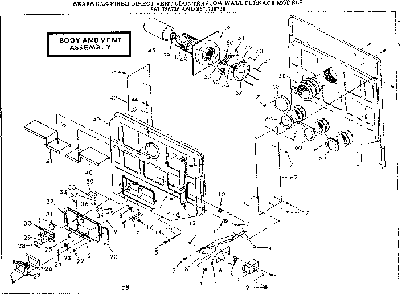 Body and vent assembly Diagram and Parts List for 867736735  Frigidaire Furnace
